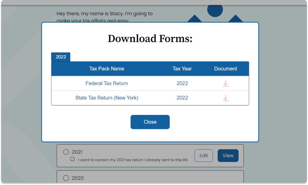 Sprintax Returns tax forms