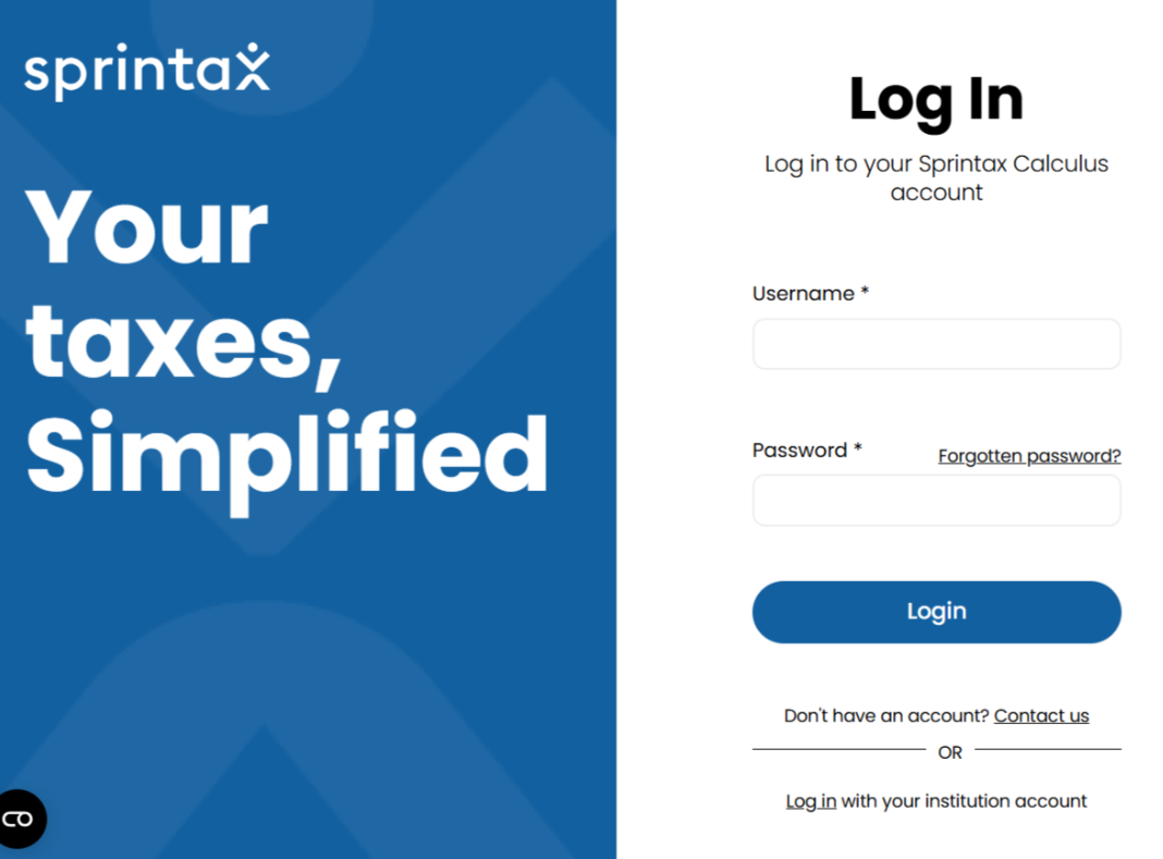 Calculus Sprintax Partner login