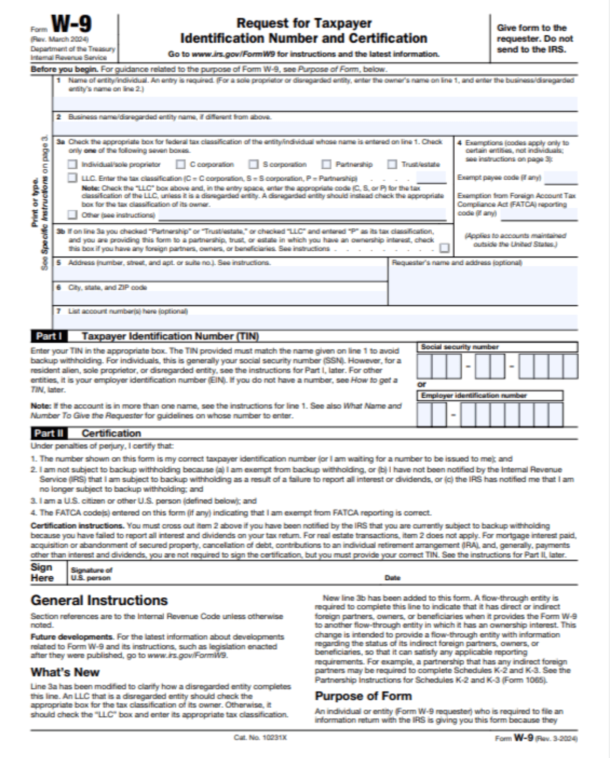Form W-9