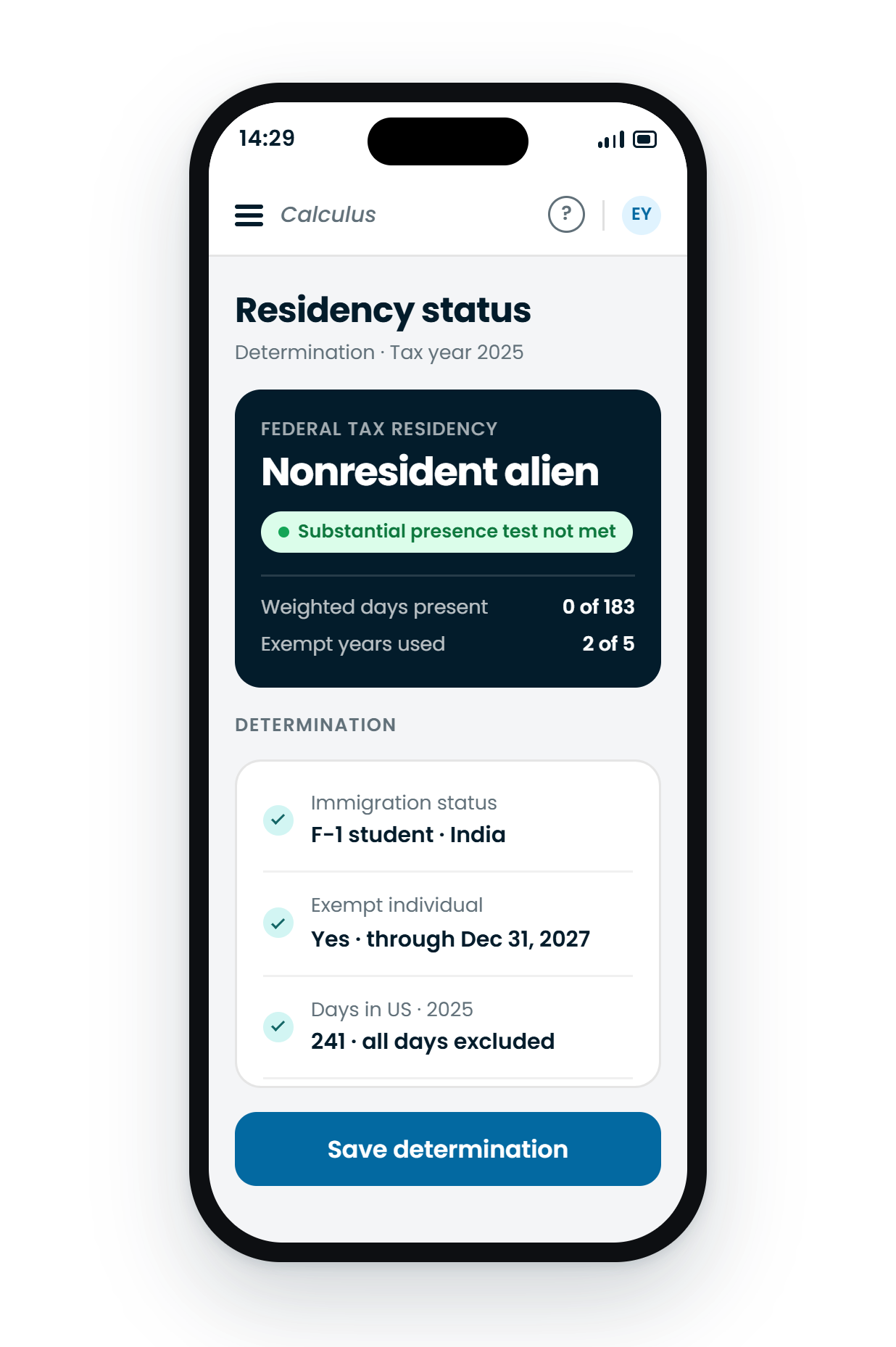 residency determination software