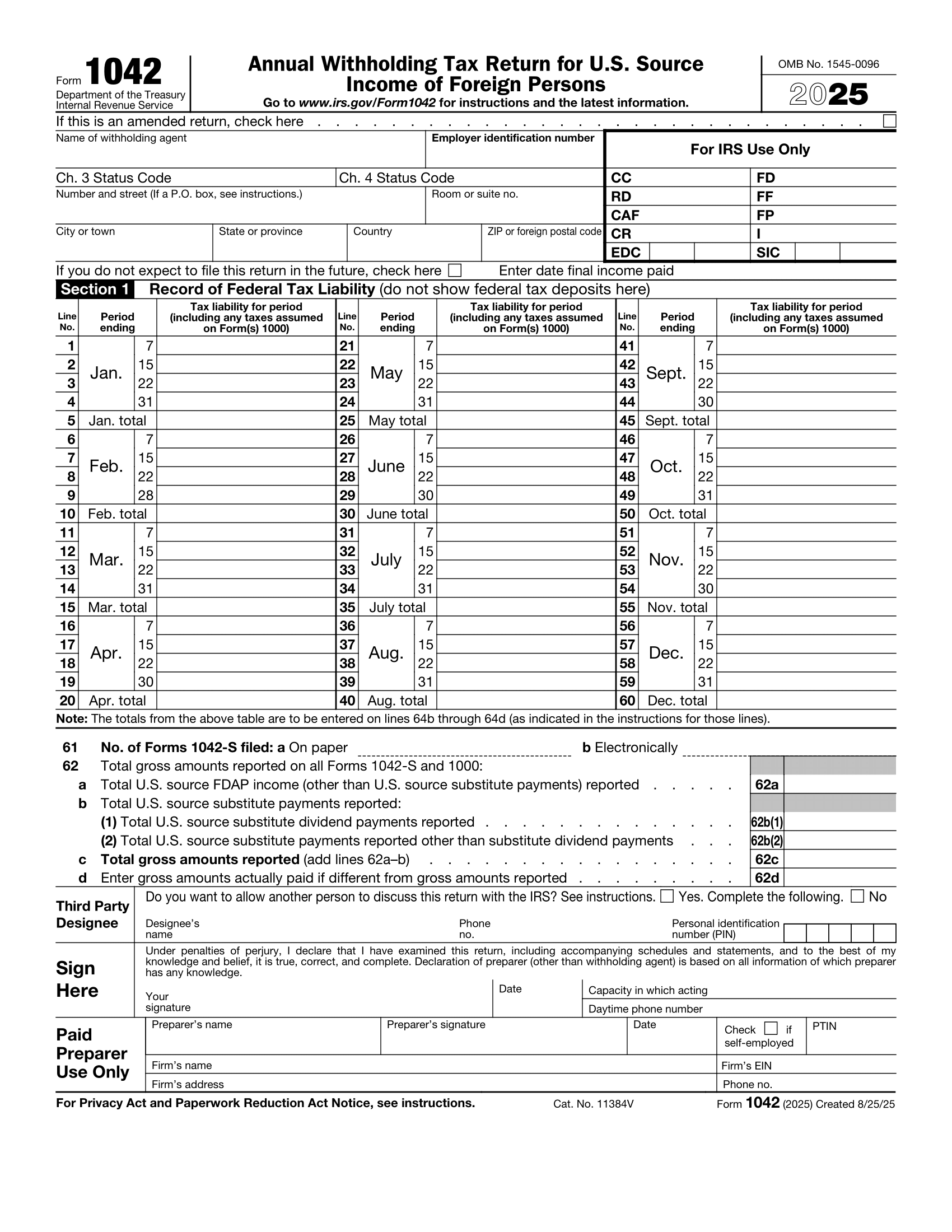 Form 1042